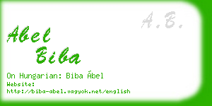 abel biba business card